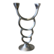 Biomorphic candleholder, solid aluminium, Spain, circa 1970