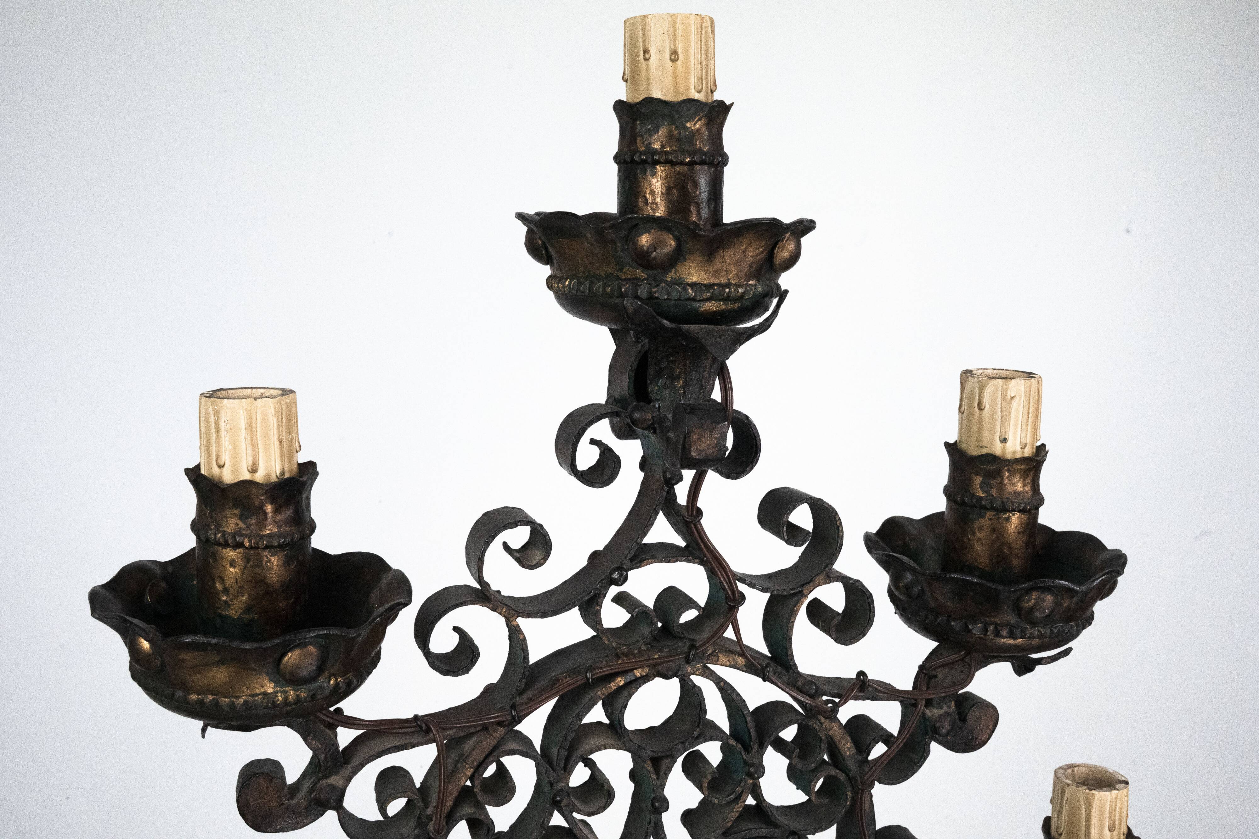 Rare Italian Brutalist floor lamp by Longobard. Italy 1970s