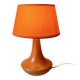 Lampe à poser pied tulipe orange 1970
