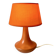 Lampe à poser pied tulipe orange 1970