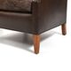 Paire de vieux fauteuils club danois en cuir patiné des années 1940