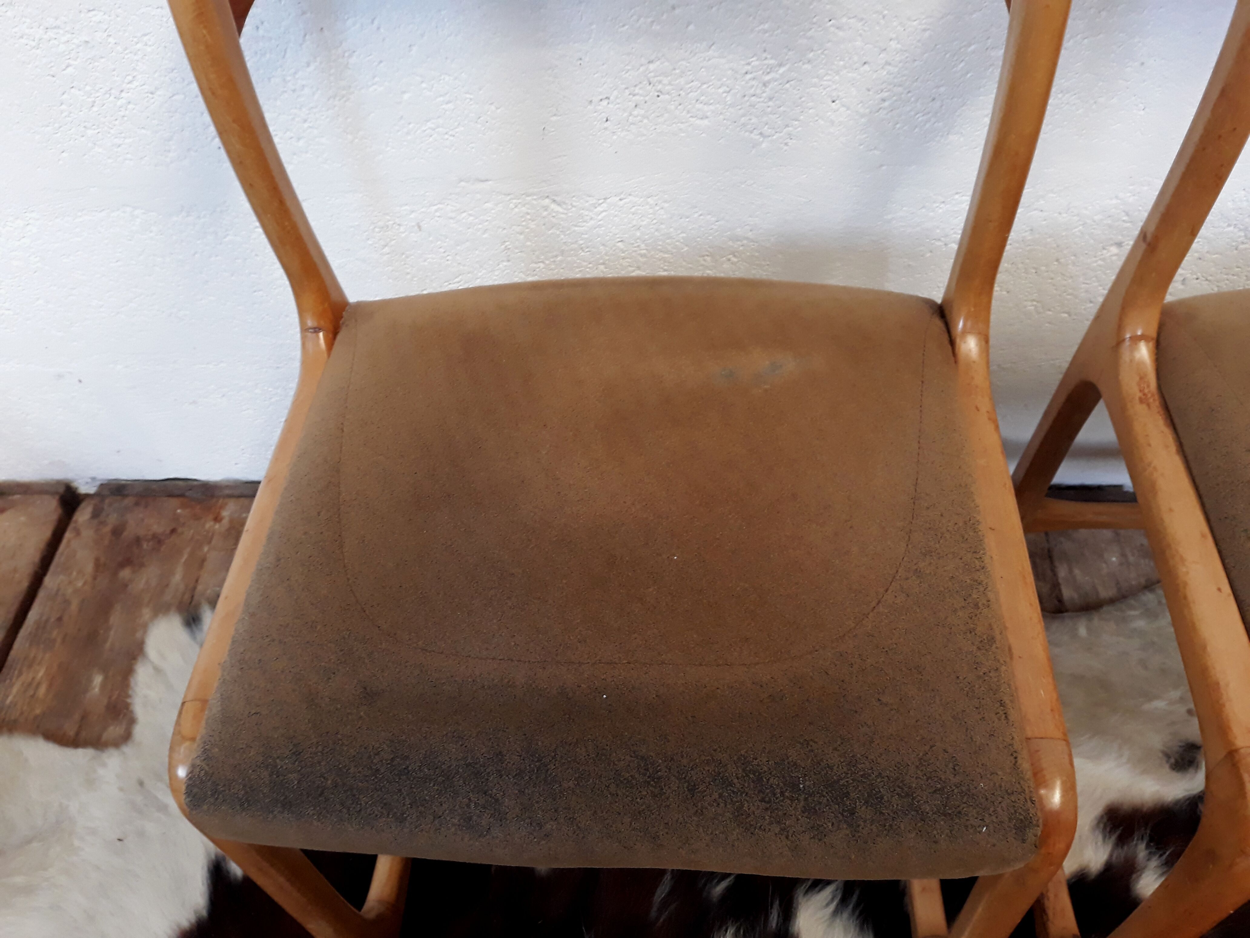 6 chairs Baumann vintage sled