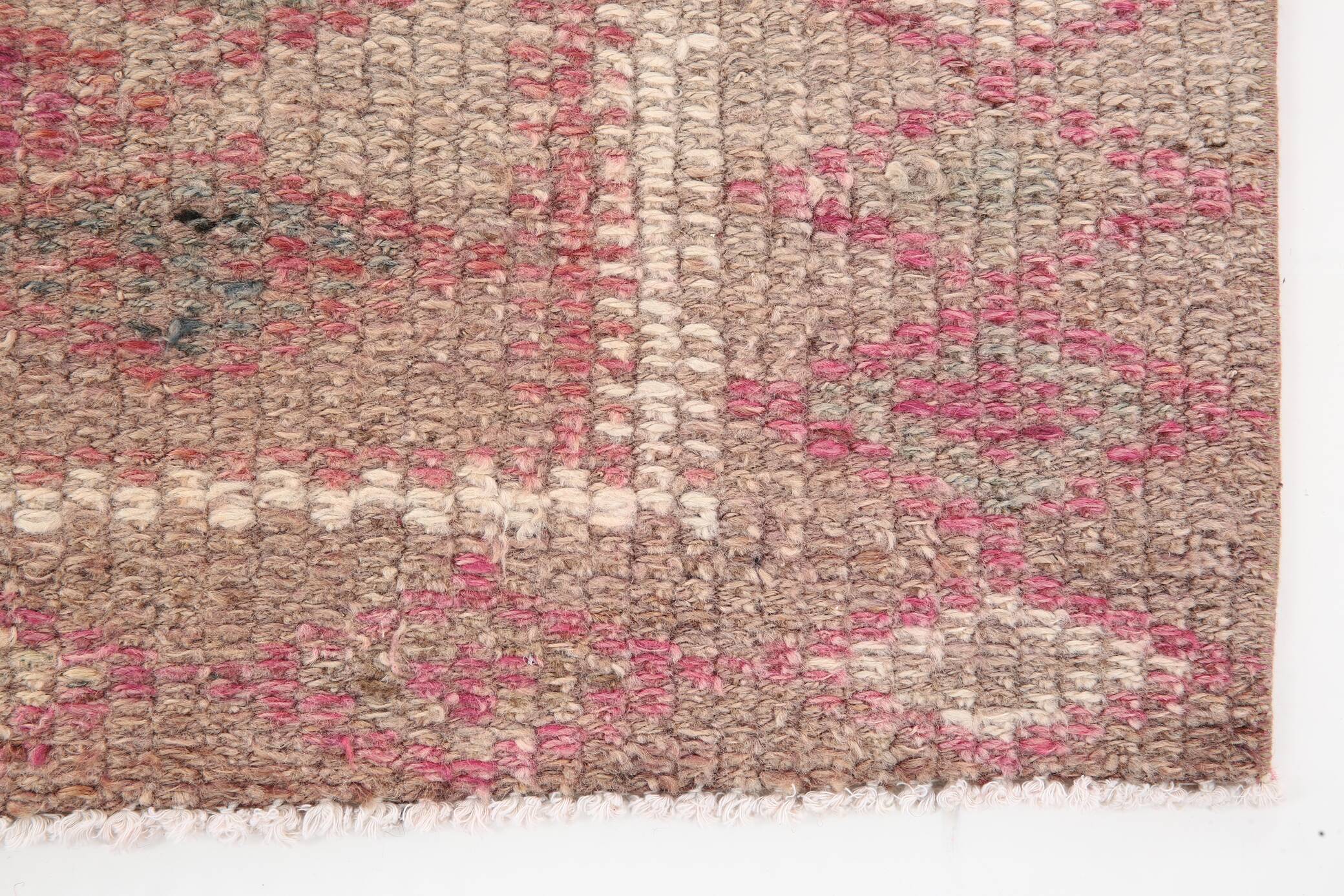 3x13 Rug For Entrway Pale Red Vintage Turkish Runner Rug, 84x394Cm