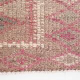 3x13 Rug For Entrway Pale Red Vintage Turkish Runner Rug, 84x394Cm