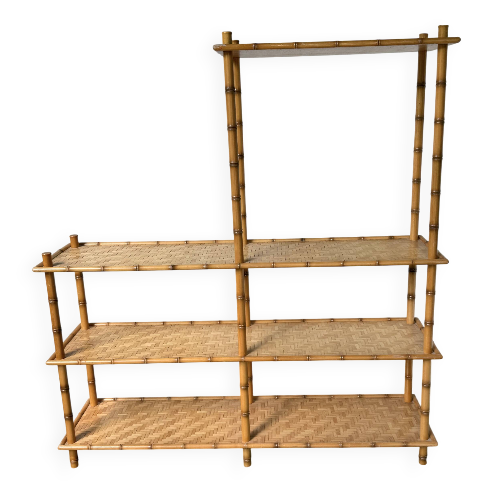 Large rattan shelf 1960