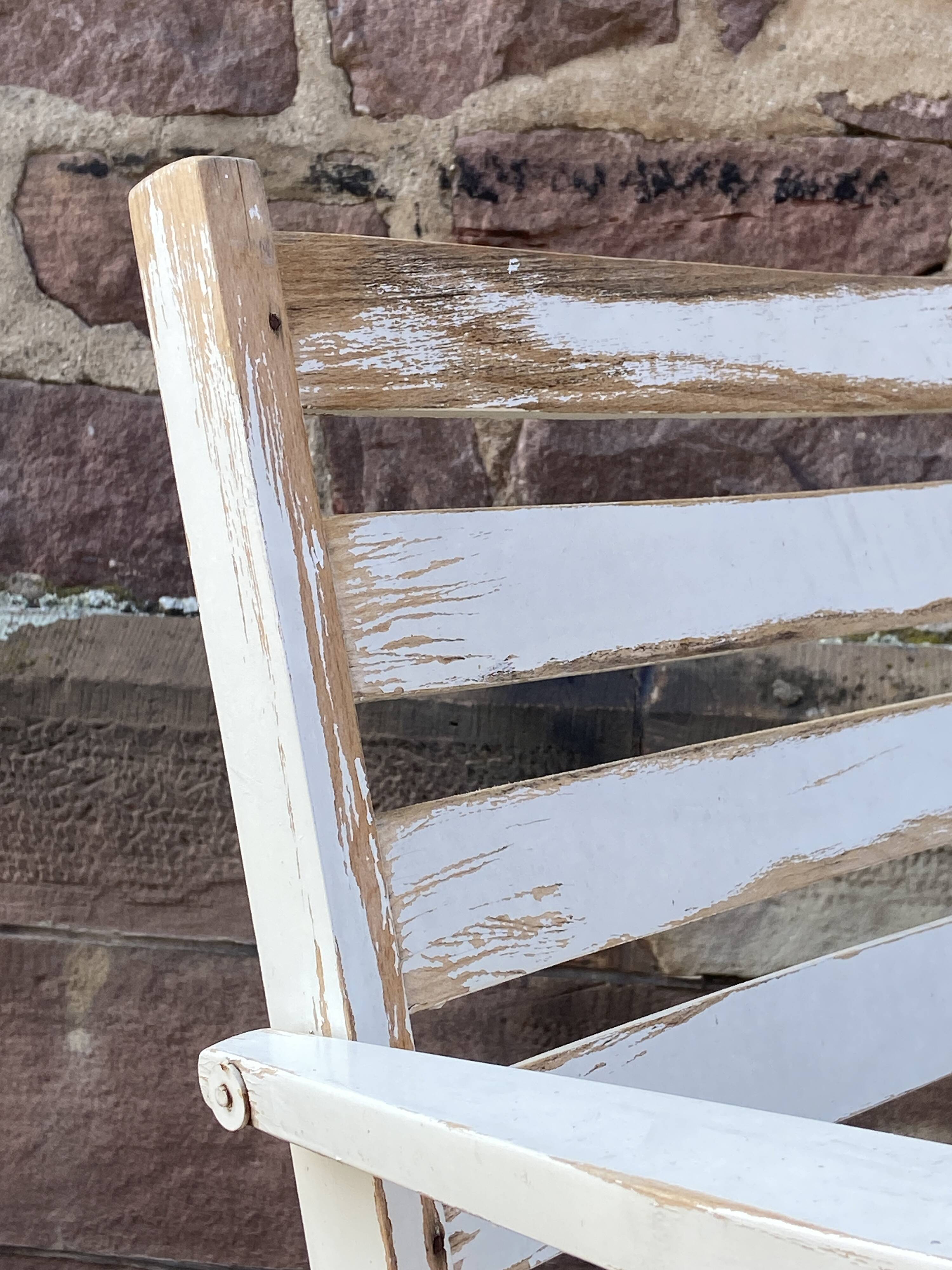 duo of folding garden armchairs brasserie cafe terrace Brasserie