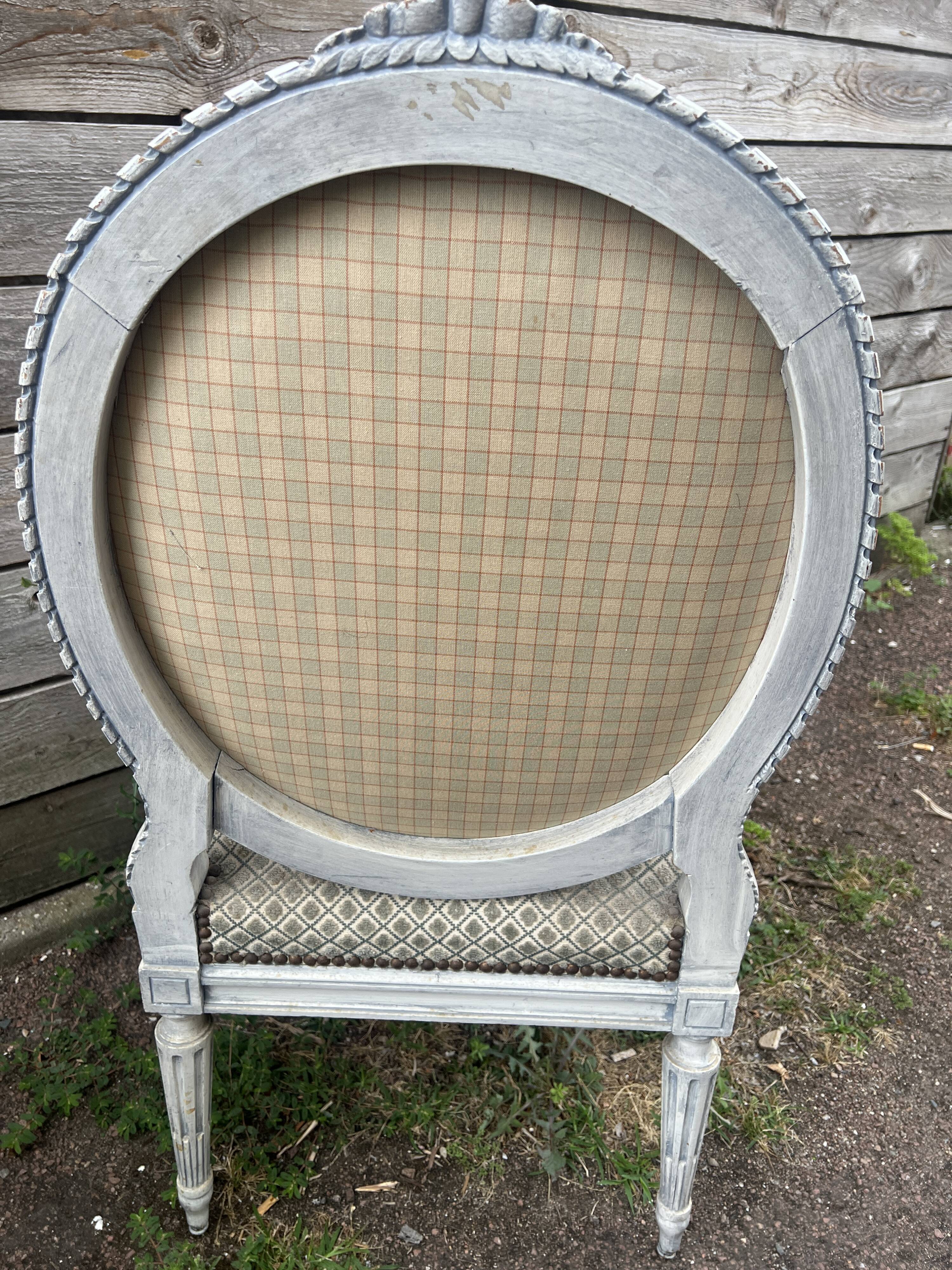 Pair of Louis XVI style armchairs