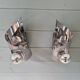 Pair of brushed aluminum wall lights, 1970s
