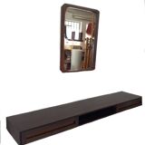 Vintage Entryway Set – Wall Console & Mirror, 1960s