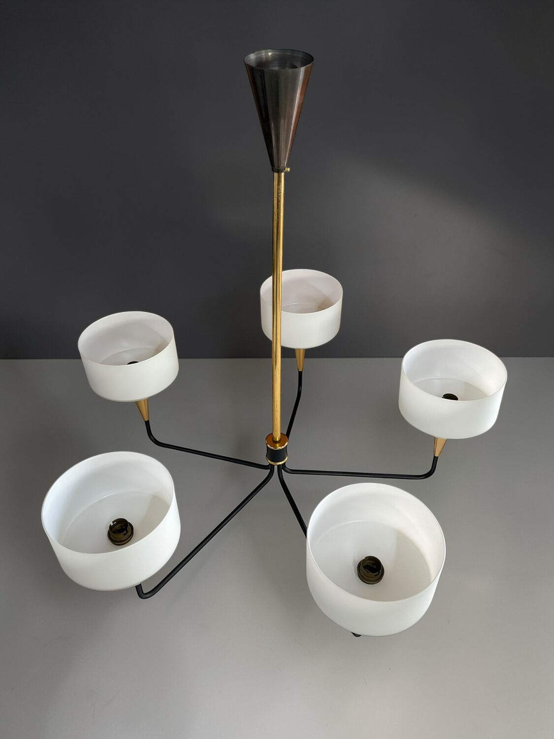 Chandelier 5 lights 1960