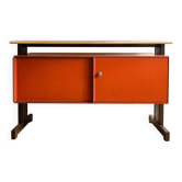 Orange Metal Enfilade by Ettore Sottsass for Olivetti, Italy, 19