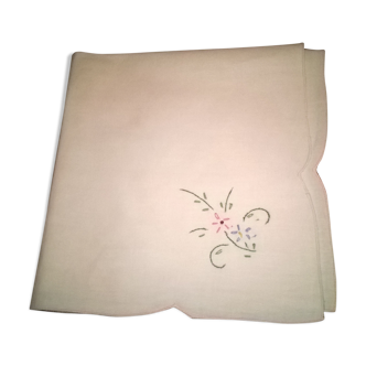 12 thin cotton towels, embroidered