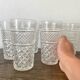 Vintage high glasses made of molded glass