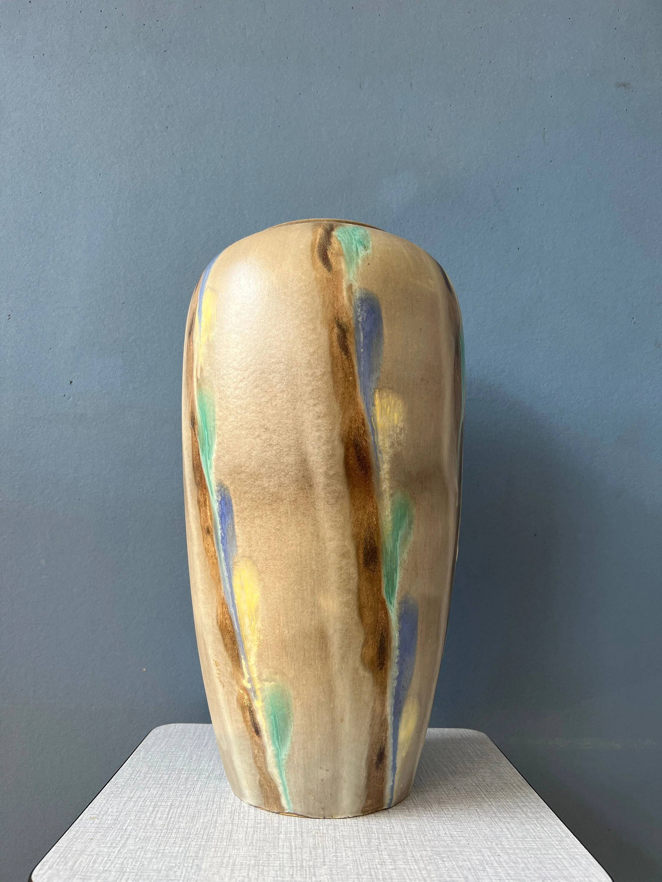 Vase en céramique coloré West Germany