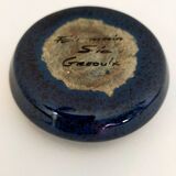 Vintage blue ashtray signed