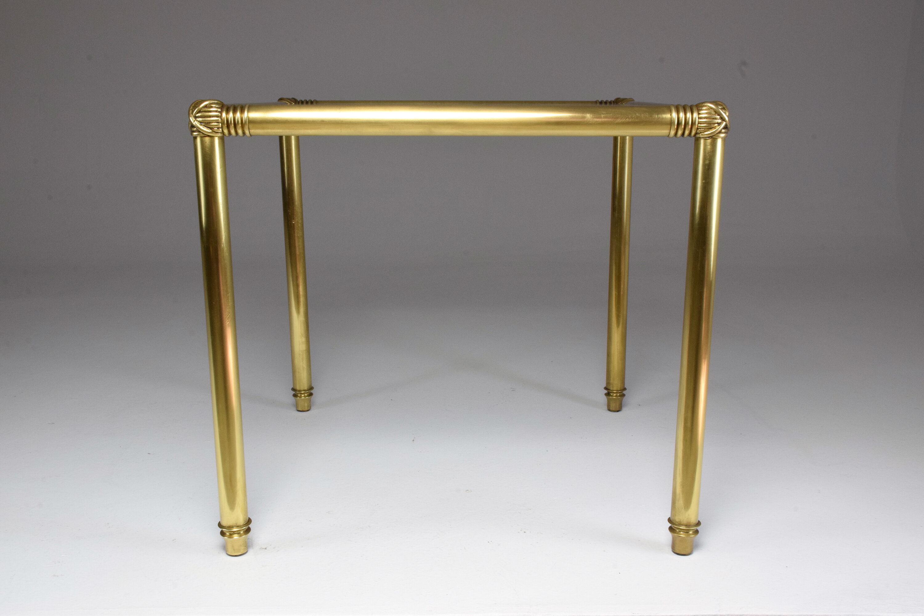 French Table of Appoint Vintage in Brass, 70s