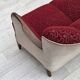 1950s, Danish 3-seater sofa, original red/beige furniture wool.