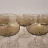 12 80's champagne glasses