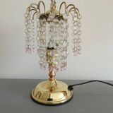Table lamp with glass pendants