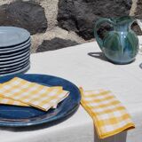 Blue ceramic melon pitcher