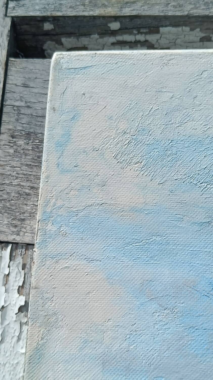 Oil painting on canvas signed seascape
