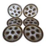 set of 6 oyster plates - Moulin des loups