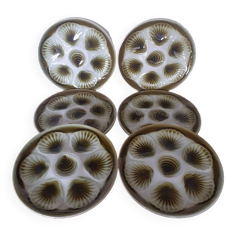 set of 6 oyster plates - Moulin des loups