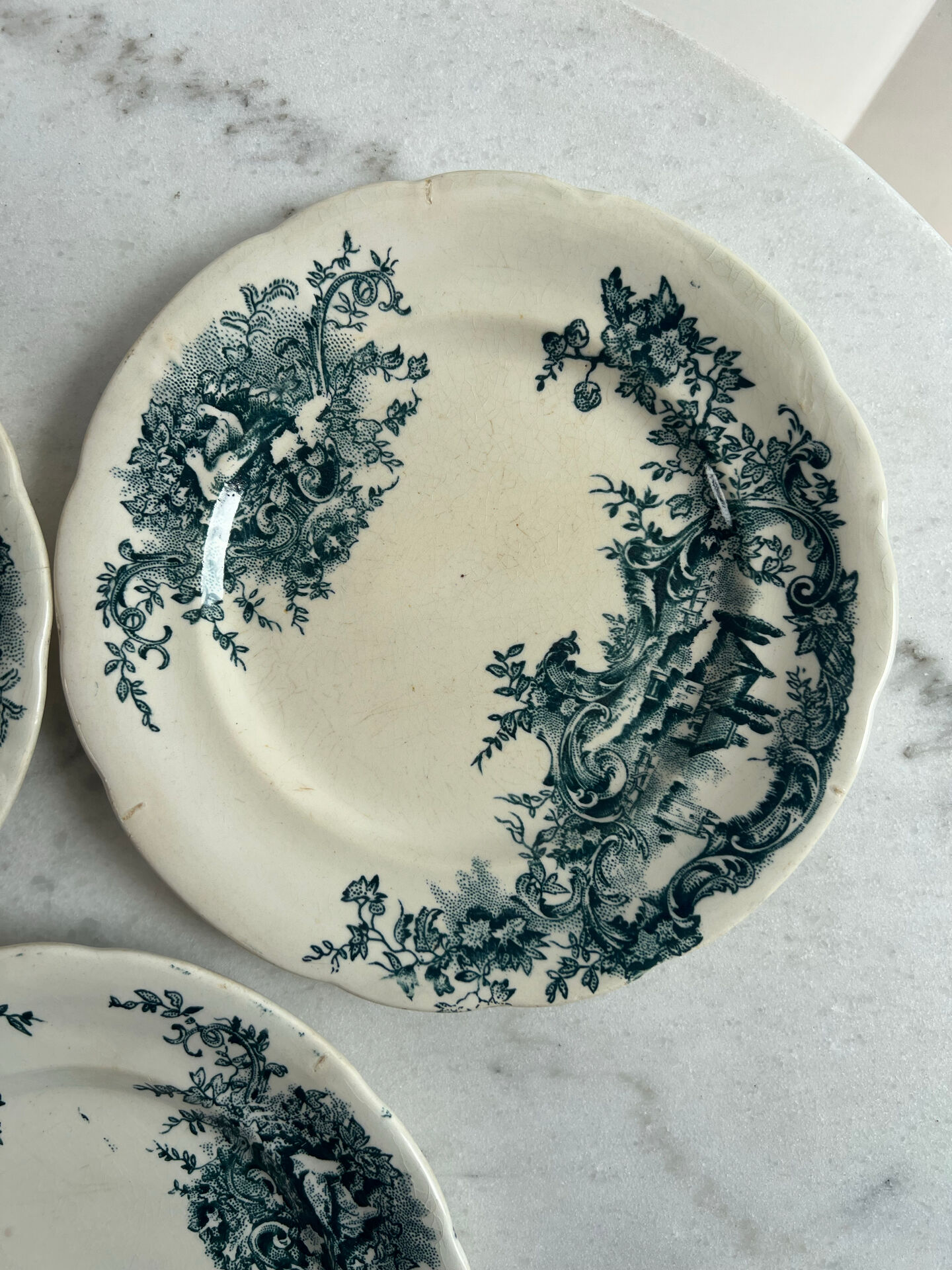 Set of 3 dessert plates in ironstone 20cm