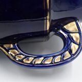 Large ceramic art deco vase by Odyv blue sèvres