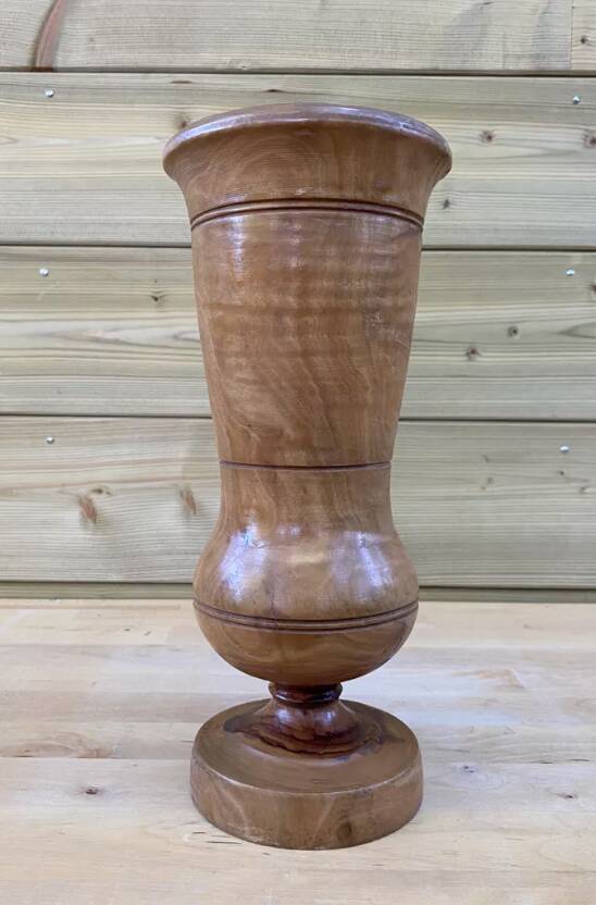 Olive wood vase