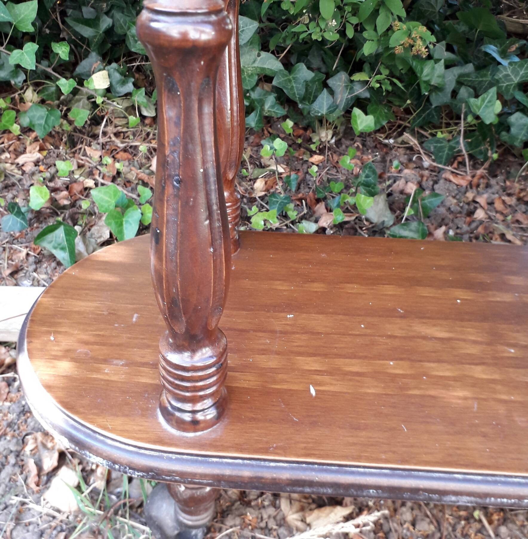 Wooden planter on wheels