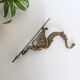 Gothic dragon rack, plant door or brass mantle holder