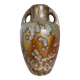 Vase en céramique à émail cristallisé irisé, deux anses, pièce décorative
