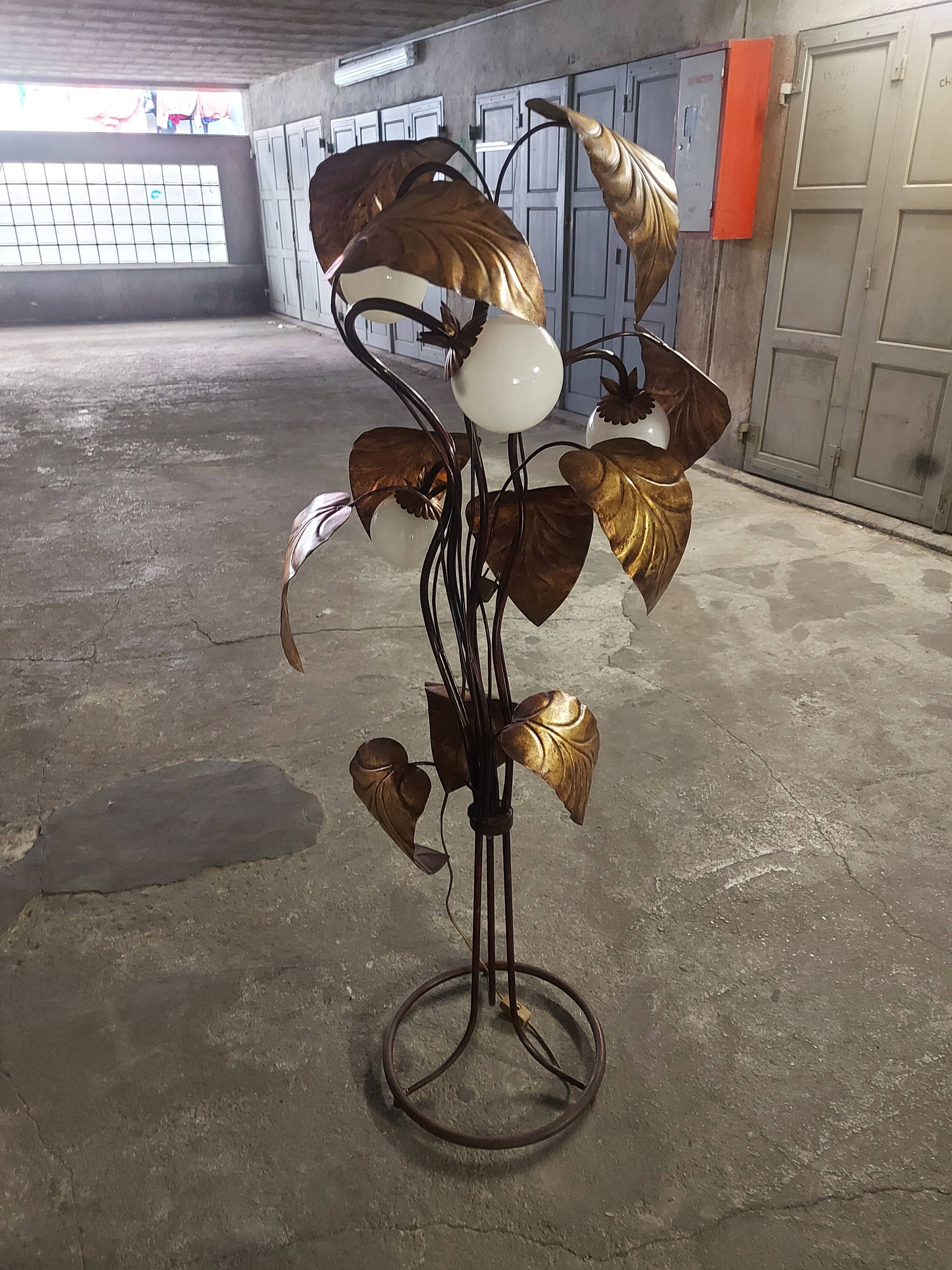 Floor lamp rhubarb leaf 70s