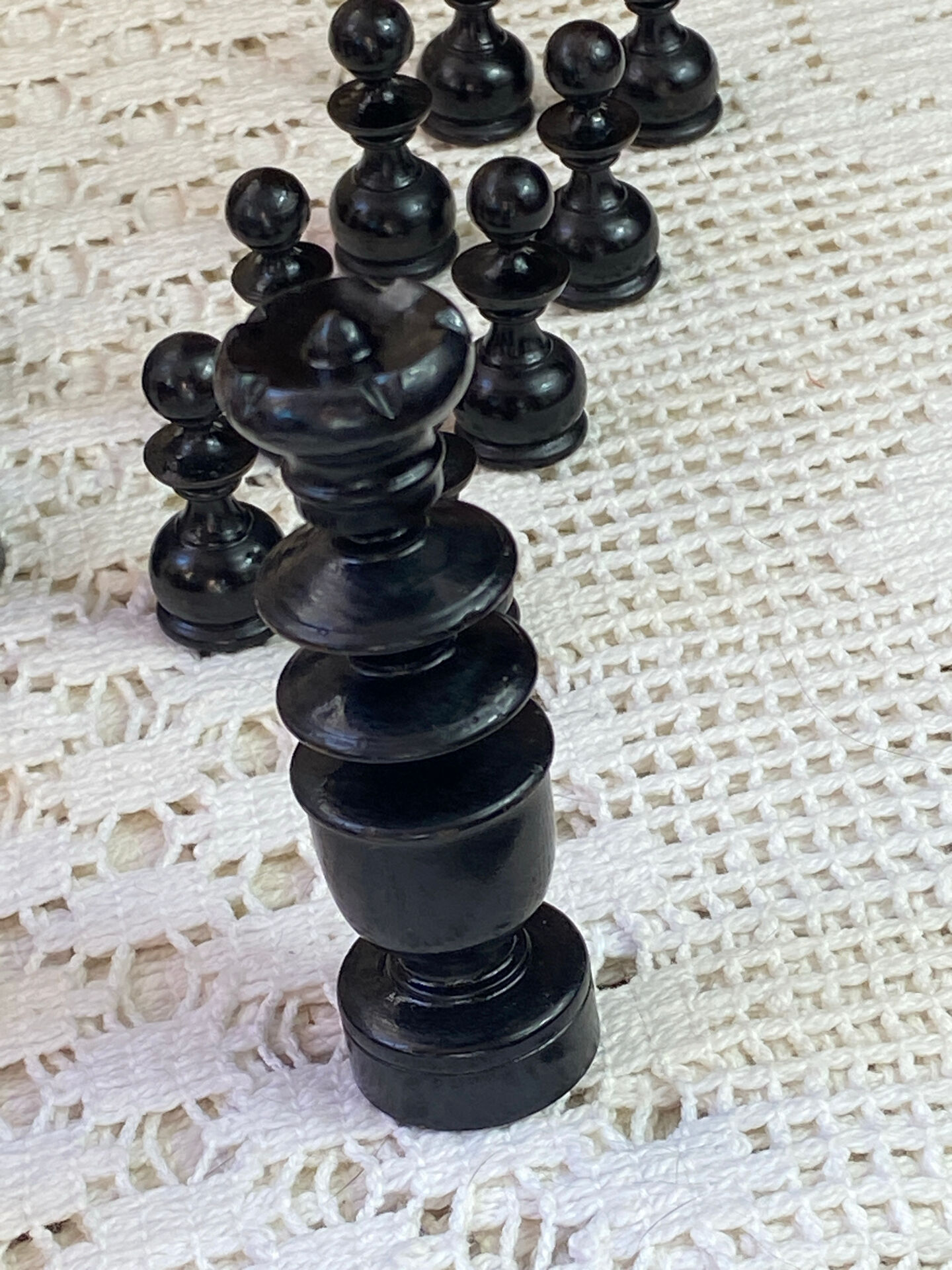 Jeu d’échec en marqueterie 