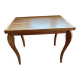 Folding game table in cerused oak – cabriole legs – Louis XV style