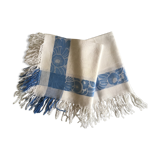 1910's fringed linen damask slick