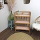 Vintage wicker and bamboo shelf