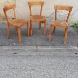 Set of 3 vintage bistro chairs