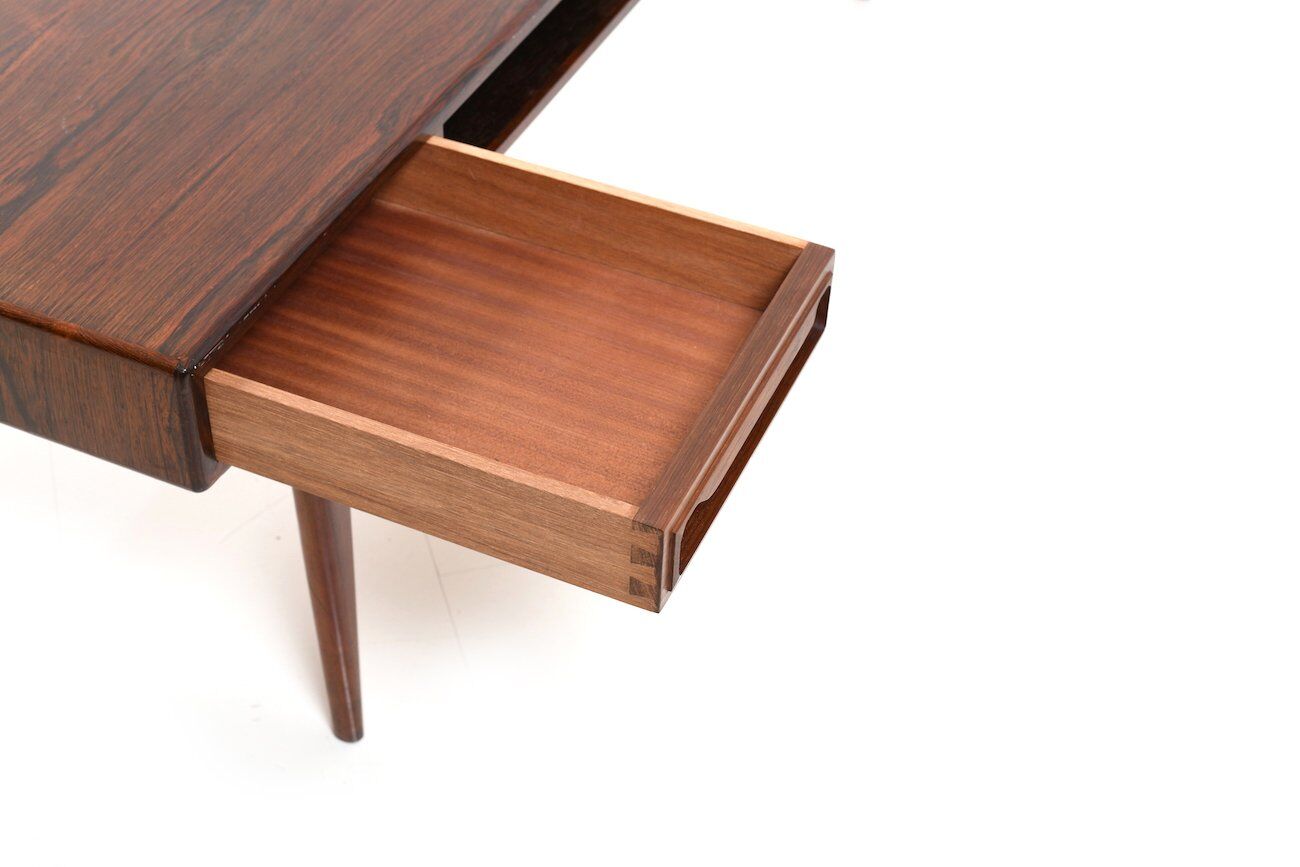 Rectangular Rosewood Coffee Table with Two Drawers, Denmark