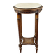 Louis XVI Style Pedestal Table, Carved Wood & Marble, Early 20th Century