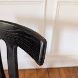 Set of 4 Oak "T-Shape" dining chairs