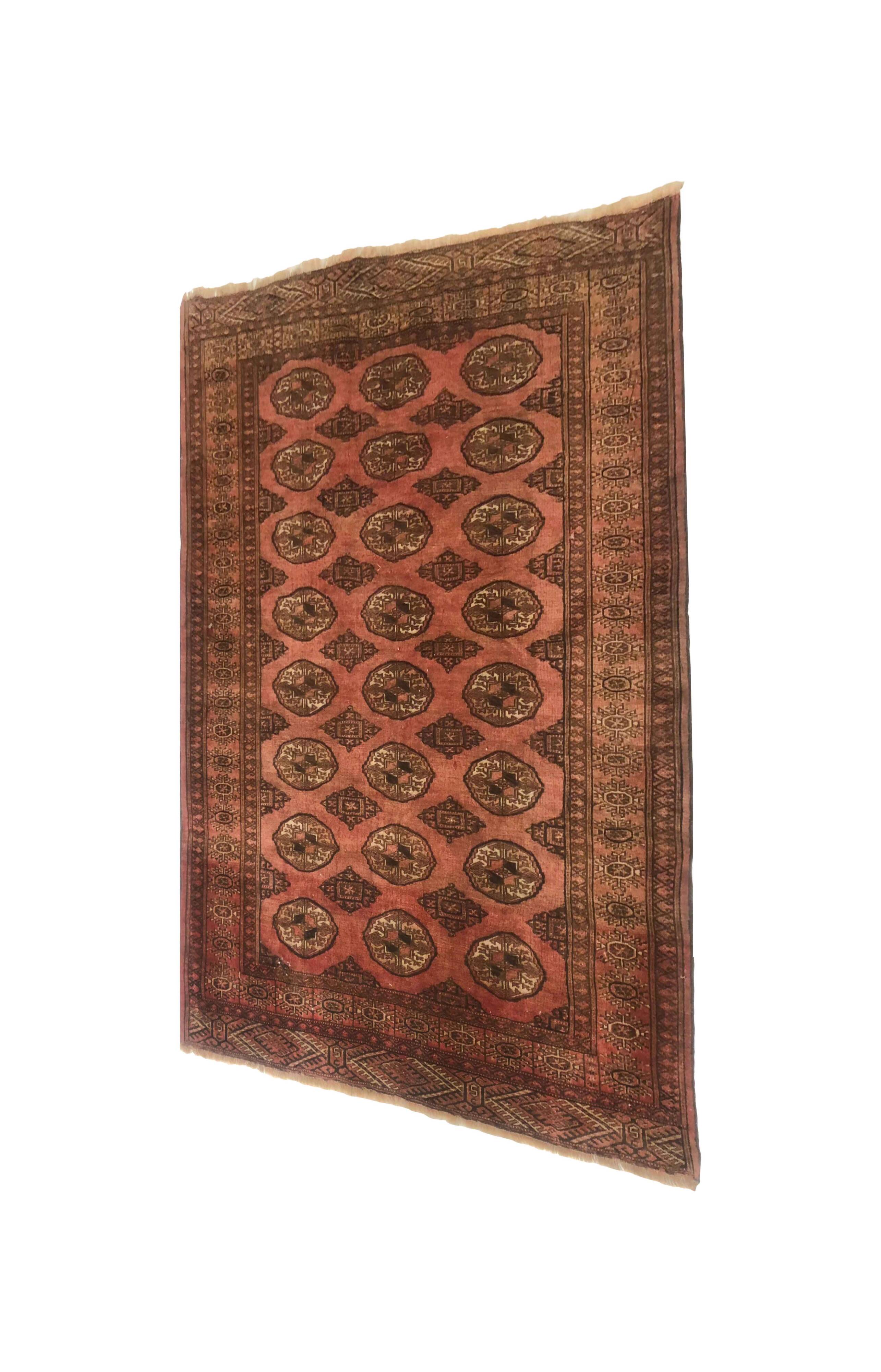 12- quality old persian bukhara rug 160x122