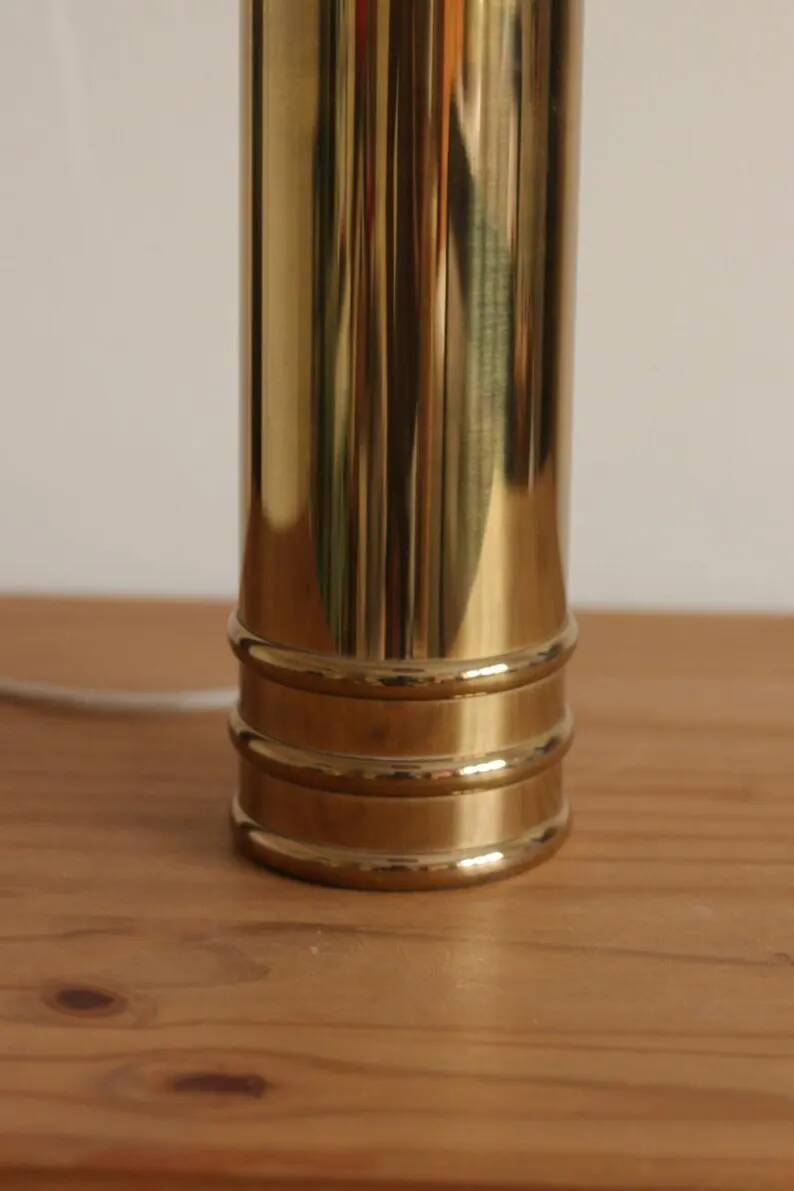 1960's Mid Century Swedish Large Brass Table Lamp by Bergbom, Model B 010