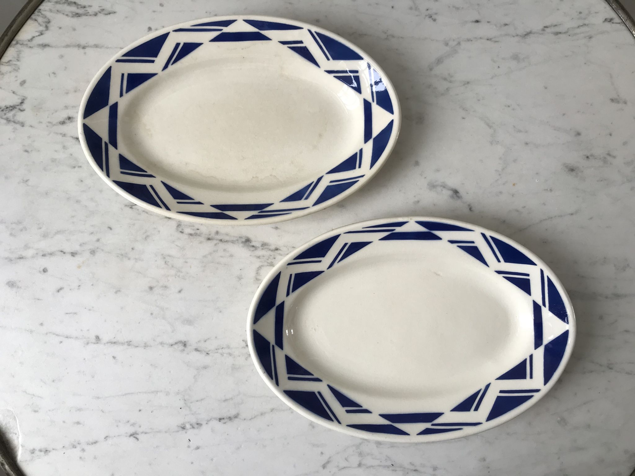 Duo of raviers Badonviller Courtilles art deco 30s