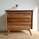 vintage rattan chest of drawers