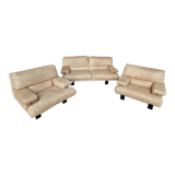 Salon vintage canapé et deux fauteuils