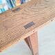 Old wooden farm bench