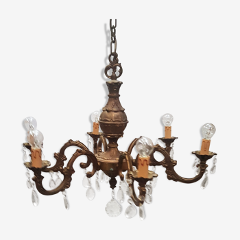 Bronze chandelier from the 50s