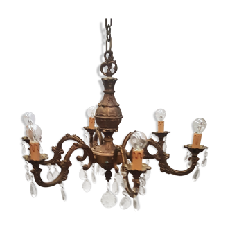 Bronze chandelier from the 50s